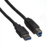 Cablu Spacer SPPR-USB3m-USBBm-1.8, USB 3.0 male - USB-Bmale, 1.8 m, Black