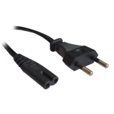 Cablu alimentare Spacer SPPW-EUPG-C7-10A-1.8, Euro plug - C7, 1.8 m, Black