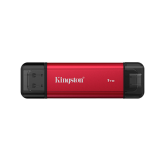 SSD portabil Kingston Dual Portable Solid, 1TB, USB-A/USB-C, Black-Red