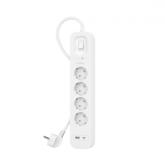 Prelungitor Belkin SRB001VF2M, 4x Socket, 1x USB-C, 1x USB-A, White