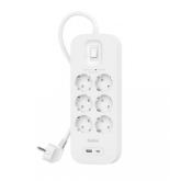 Prelungitor Belkin SRB002VF2M, 6x Socket, 1x USB-C, 1x USB-A, White