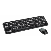 Kit Wireless Serioux Colourful 9920BK - Tastatura, USB, Black + Mouse Optic, USB Wireless, Black