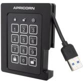 SSD portabil Apricorn Aegis Padlock, 4TB, USB 3.0, Black