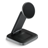 Incarcator Wireless Satechi 2-in-1 Foldable Qi2, Space Gray