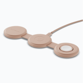 Incarcator wireless Satechi OntheGo 3-in-1, 1 x USB-C, 15 W, Desert Rose