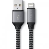 Cablu de date Satechi ST-TAL10M, USB-A male - Lightning male, 0.25m, Grey