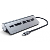 Hub USB Satechi ST-TCHCRB, 3 x USB 3.0, 1 x SD/MicroSD, Gray