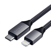 Cablu de date Satechi ST-TCL18M, USB-C male - Lightning, 1.8m, Gray