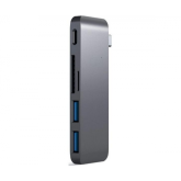 Hub USB Satechi ST-TCUPM, 2 x USB 3.2 gen 1, 1 x USB-C, 1 x MicroSD/SD, Space Grey