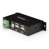 Hub USB Startech Industrial ST4200USBM, 4x USB 2.0, Black