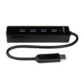 Hub USB Startech ST4300PBU3, 4x USB 3.2 gen 1, Black