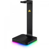 Stand Casti Corsair Premium ST100 RGB, 7.1 Surround Sound, Black