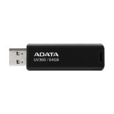 Stick Memorie ADATA UV360, 64GB, USB 3.0, Black
