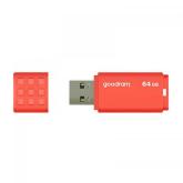 Stick memorie Goodram UME3, 64GB, USB 3.0, Orange