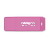 Stick memorie Integral Neon 32GB, USB 3.0, Pink