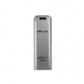Stick memorie PNY Elite Steel 64GB, USB 3.1, Silver