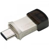 Stick memorie Transcend JetFlash 890 32GB, USB 3.0/Type-C, Silver