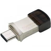 Stick memorie Transcend JetFlash 890 64GB, USB 3.0/Type-C, Silver
