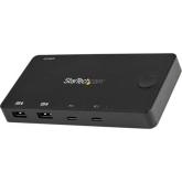 Switch KVM Startech SV211HDUC, 2x USB-C, Black