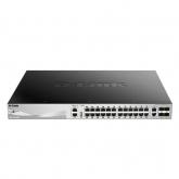 Switch DLink DGS-3130-30PS/SI, 24 porturi, PoE