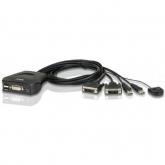 Switch KVM ATEN CS22D, 2-Port USB DVI, Remote port selector, 0.9m cables