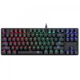 Tastatura T-Dagger Bora, Rainbow LED, USB, Black