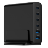 Incarcator retea Gembird TA-UC-2A4C-PD75-01-BK, 4 x USB-C, 2 x USB-A, 75 W, Black