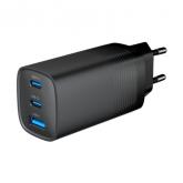 Incarcator retea Gembird TA-UC-PDQC65-01-BK, 1x USB, 2x USB-C, 65W, Black