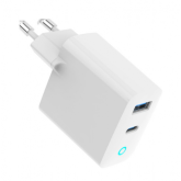 Incarcator retea Gembird TA-UC-PDQC30L-W-01, 1x USB-A, 1x USB-C, White