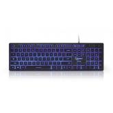 Tastatura Gembird KB-UML3-01, 3-color LED, USB, Black