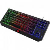 Tastatura Natec Fury Hurricane TKL, RGB LED, USB, Black