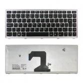Tastatura Notebook Lenovo IdeaPad U410 UK, Silver Frame, Black 9Z.N7GSQ.A0U