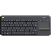 Tastatura Wireless Logitech Touch K400 Plus, USB, Layout UK, Black