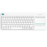 Tastatura Wireless Logitech Touch K400 Plus, USB, Layout UK, White