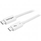 Cablu de date Startech TBLT34MM50CW, USB-C - USB-C, 0.5m, White