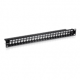 Patch Panel TRENDnet TC-KP24S, 19inch, 1U, 24 porturi, Cat6a, Keystone, Black