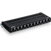 Patch Panel TRENDnet TC-P12C6AS, 0.5U, 12 porturi, Cat6a, STP, Black