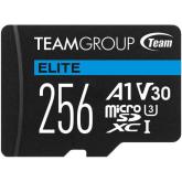 Memory Card microSDXC TeamGroup Elite 256GB, Class 10, UHS-I U3, V30, A1 + Adaptor SD