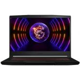 Laptop MSI GF63 12VE-665XPL, Intel Core i5-12450H, 15.6inch, RAM 16GB, SSD 512GB, nVidia GeForce RTX 4050 6GB, No OS, Black