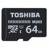 Memory Card microSDXC Toshiba M203 64GB, Class 10, UHS-I U1, V10, A1 + Adaptor SD