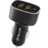 Incarcator auto Tellur TLL151281, 2 x USB-A, 1 x USB-C, 56 W, Black