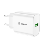 Incarcator priza Tellur TLL151401, 1 x USB-A, 18 W, White
