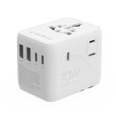 Priza Gembird TPA-2A3C70-01-W, 3 x USB-C, 2 x USB-A, 2500 W, White