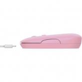 Mouse Optic Trust Puck Rechargeable, USB Wireless, Pink