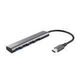 Hub USB Trust Halyx, 4x USB 3.0, Grey