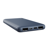 Baterie portabila Trust Primo Ultra-thin, 10000mAh, 2x USB, 1x MicroUSB, 1x USB-C, Blue