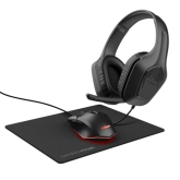 Kit Trust GXT790 TRIDOX 3-IN-1 - Mouse Optic, USB, Black + Casti cu microfon, USB, Black + Mouse Pad, Black