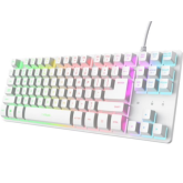 Tastatura Trust GXT833W Thado, Rainbow LED, USB-A, White