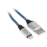 Cablu Tracer TRAKBK46269, USB 2.0 - Lightning, 1m, Black-Blue