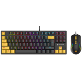 Kit Tracer GAMEZONE HORNET87 - Tastatura, RGB LED, USB, Black + Mouse Optic, RGB LED, USB, Black
